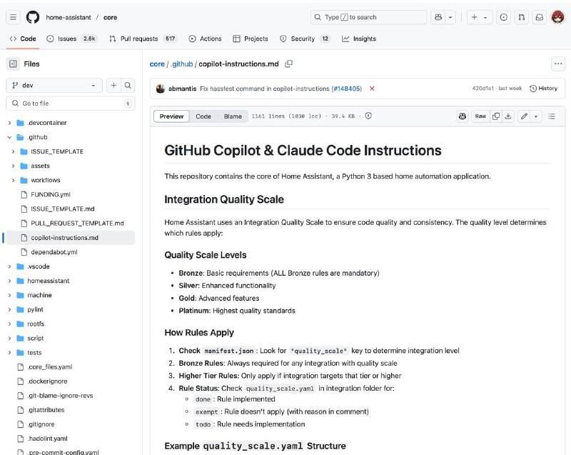 Home Assistant 有一份一千多行的 CLAUDE.md #homeassistant #iot